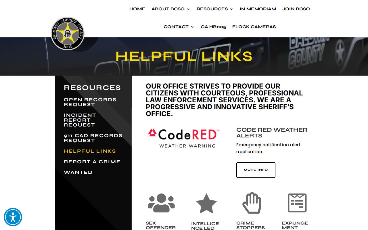 Baldwin County 72 hour release sheriff resource links